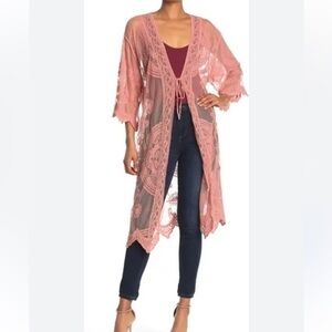 Rachel Zoe Lace Duster Kimono NWT Sz OSTA